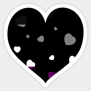 Chaotic Hearts, Pride Series - Asexual Sticker